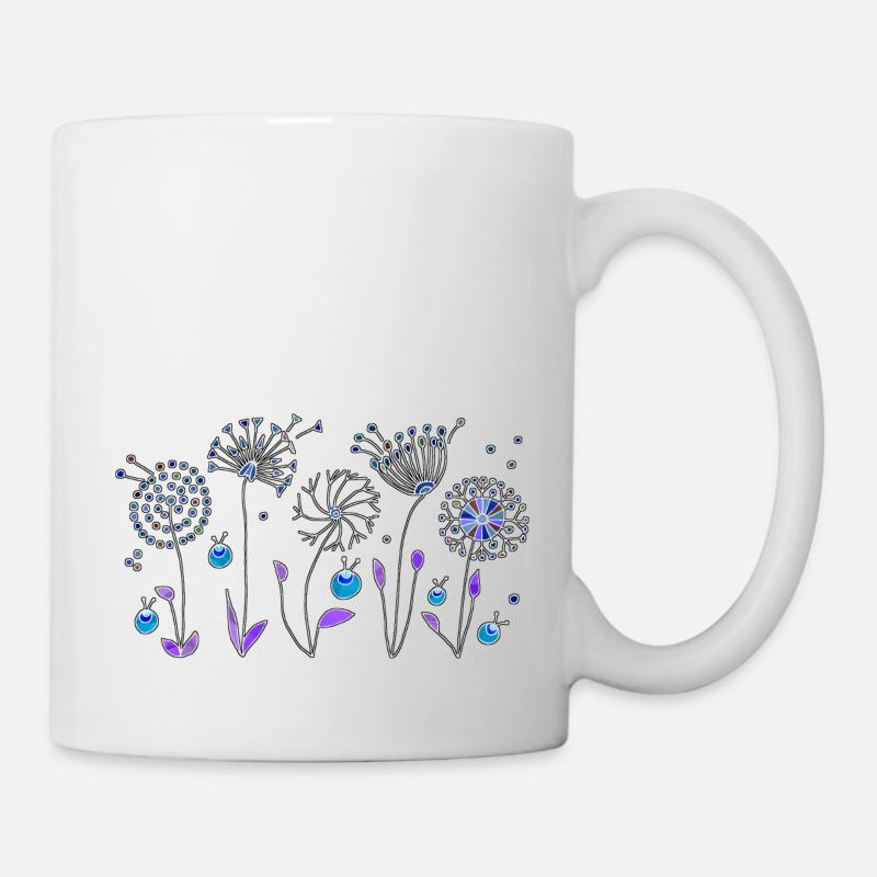 Blumen - Tasse - Weiß