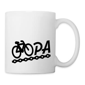 Opa Fahrrad Mountainbike Radeln bester Opa - Tasse - Weiß - Rechts