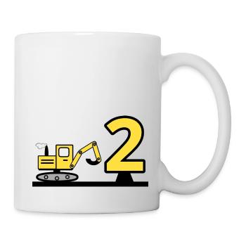 Excavatrice - Mug blanc - blanc - Droite