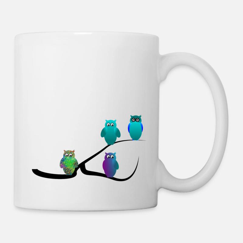 Eule - Tasse - Weiß