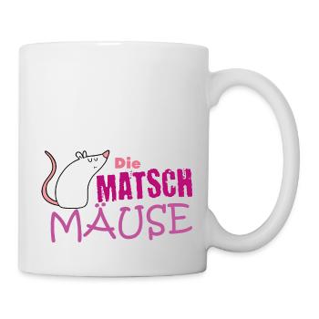 Muddy run shirt mud Matsch Lauf Maus Team obstacle - Tasse - Weiß - Rechts
