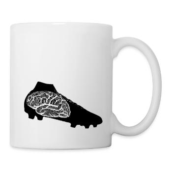 Gehirnprint auf Sneakersohle - Tasse - Weiß - Rechts