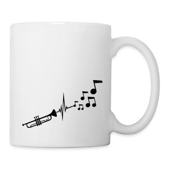 Instrument Trompette Notes - Mug blanc - blanc - Droite