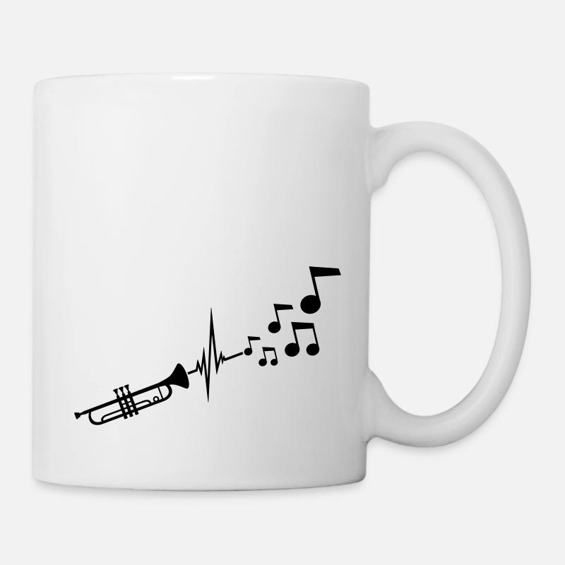 Instrument Trompette Notes - Mug blanc - blanc