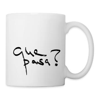 Que Pasa Line Art - Minimalistisch - Tasse - Weiß - Rechts