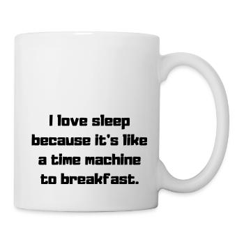 I love sleep because.... - Mug blanc - blanc - Droite