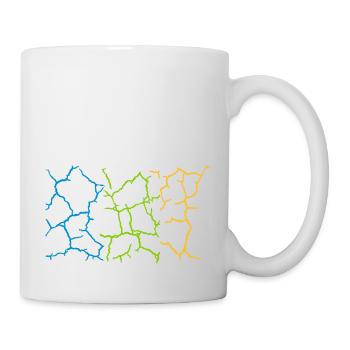 Boden Risse Muster Bunt - Tasse - Weiß - Rechts
