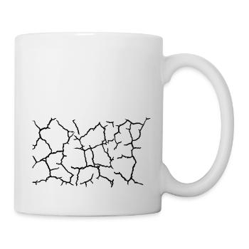 Boden Risse Muster Textur - Tasse - Weiß - Rechts