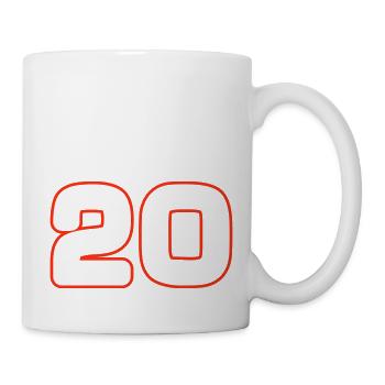 20 Zahl symbol - Tasse - Weiß - Rechts