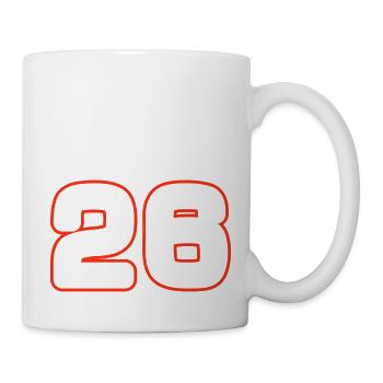 26 Zahl symbol - Tasse - Weiß - Rechts