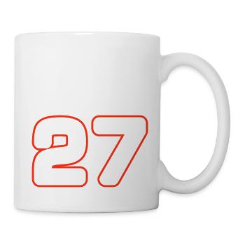27 Zahl symbol - Tasse - Weiß - Rechts