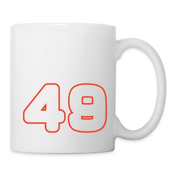 49 Zahl symbol - Tasse - Weiß - Rechts