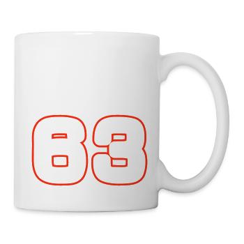 63 Number Symbol - Mug - white - Right
