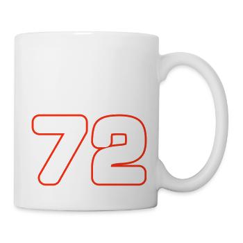 72 Zahl Symbol - Tasse - Weiß - Rechts