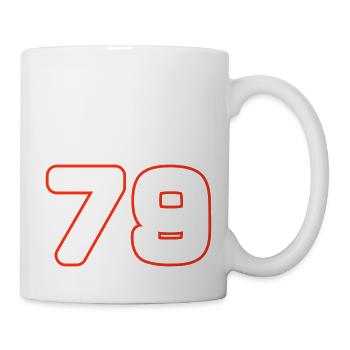 79 Zahl Symbol - Tasse - Weiß - Rechts