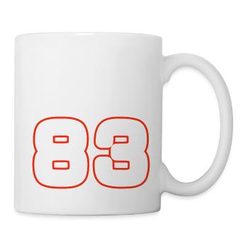 83 Zahl Symbol - Tasse - Weiß - Rechts