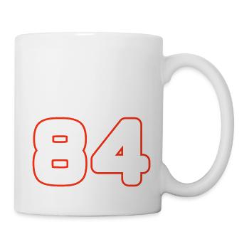 84 Zahl Symbol - Tasse - Weiß - Rechts