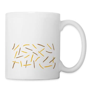 Regen Muster Pommes Frites - Tasse - Weiß - Rechts