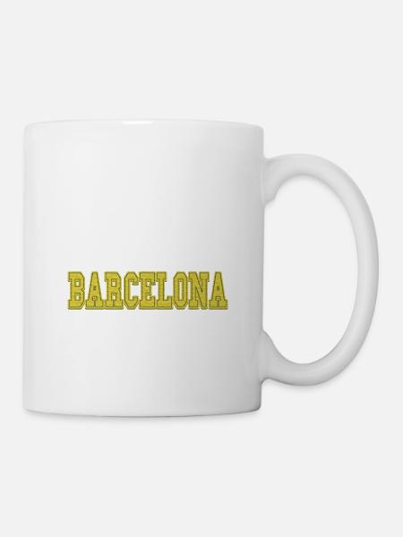Barcelone Espagne Ville Skyline Accueil Amour - Mug blanc - blanc