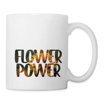 Flower Power with floral motif - Mug - white - Right