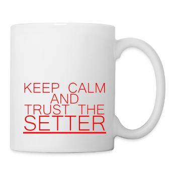 Restez calme et faites confiance au Setter 7 - Mug blanc - blanc - Droite