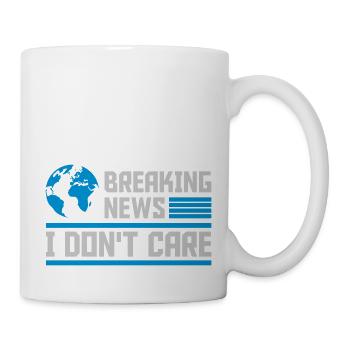 Les dernières nouvelles s’en fichent - Mug blanc - blanc - Droite