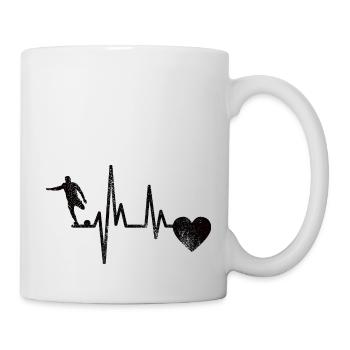 Entraîneur de football Joueur de football fréquence cardiaque Joueur de football - Mug blanc - blanc - Droite