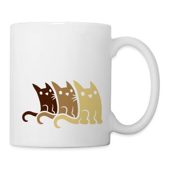 Crew 3 cute cats - Mug - white - Right