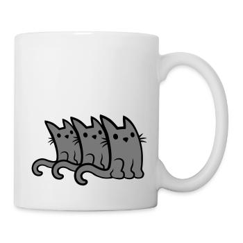 3 petits chats mignons - Mug blanc - blanc - Droite