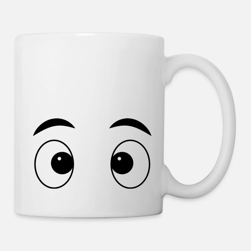 Des yeux rigolos - Mug blanc - blanc