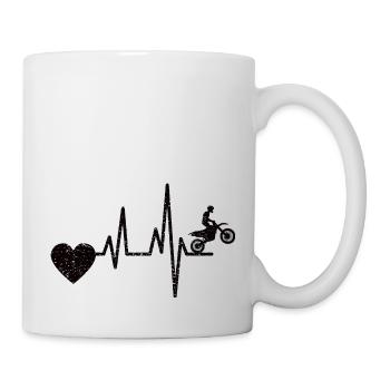 Motocross Cyclomoteur Moto cadeau moto - Mug blanc - blanc - Droite