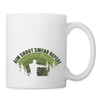 Fun archery archer archery bow hunting arrow - Mug - white - Right
