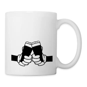 Comic 2 Friends Verres à bière - Mug blanc - blanc - Droite