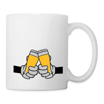 Verre de bière toast 2 Friends - Mug blanc - blanc - Droite