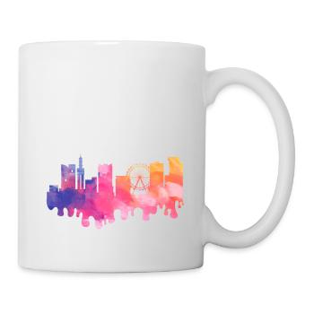 Birmingham England UK City Skyline Splash Colorful - Mug - white - Right