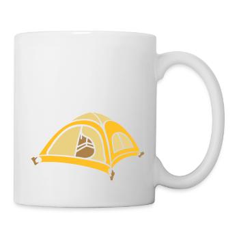 Design Cool Zelt Camping - Tasse - Weiß - Rechts