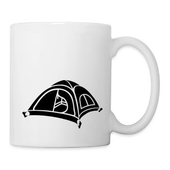 Draußen übernachten Design Zelt - Tasse - Weiß - Rechts