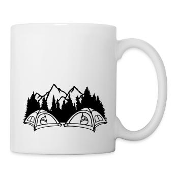 Mountain campers live outside - Mug - white - Right