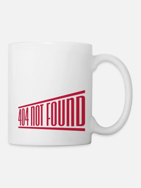Computer 404 Meldung Verbindung - Tasse - Weiß