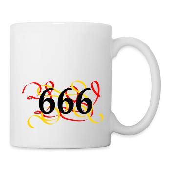 666 gebrannt - Tasse - Weiß - Rechts