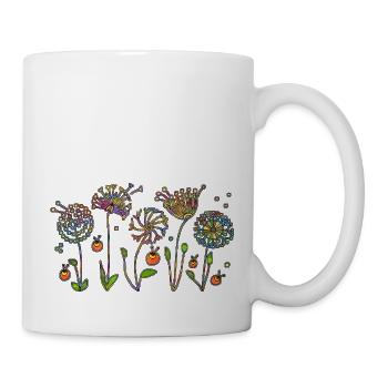Fleur - Mug blanc - blanc - Droite