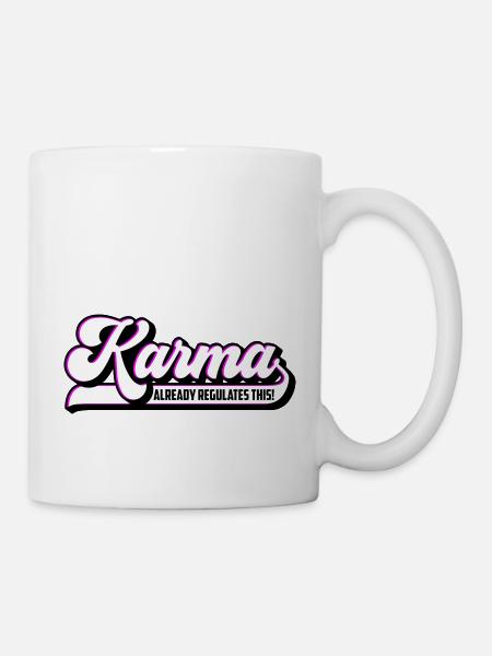 Karma Regelt Das Schon | Farben änderbar - Tasse - Weiß