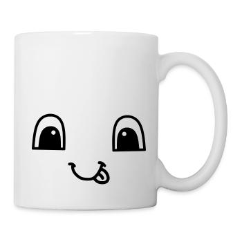 Cute face smiling - Mug - white - Right