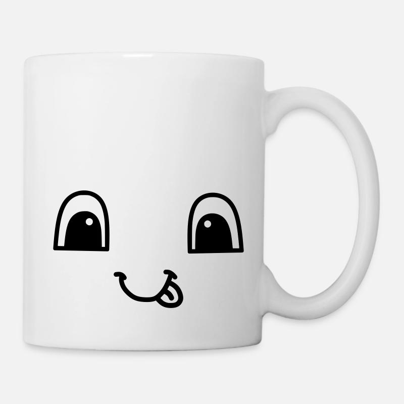 Cute face smiling - Tasse - Weiß