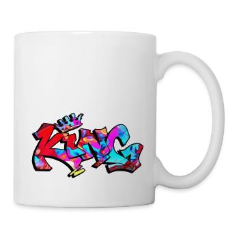 Graffiti style Splash hip hop colors painter king - Mug - white - Right