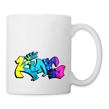 Graffiti-Stil Splash Hip Hop Farben Maler König - Tasse - Weiß - Rechts