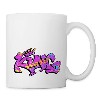 Graffiti style Splash hip hop colors painter king - Mug - white - Right