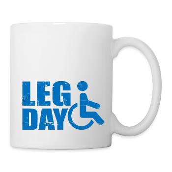 Leg Day Fauteuil roulant handicapé 19 - Mug blanc - blanc - Droite
