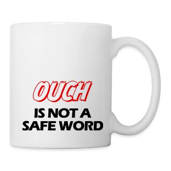 Aïe n’est pas un mot d’arrêt drôle de texte - Mug blanc - blanc - Droite