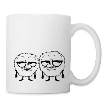Team 2 Monster genervt - Tasse - Weiß - Rechts